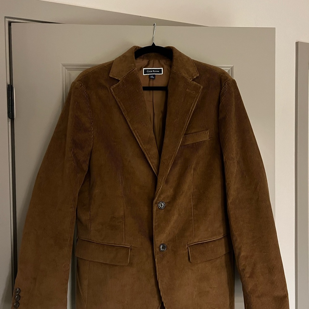Club Room Brown Sport Coat Corduroy Blazer